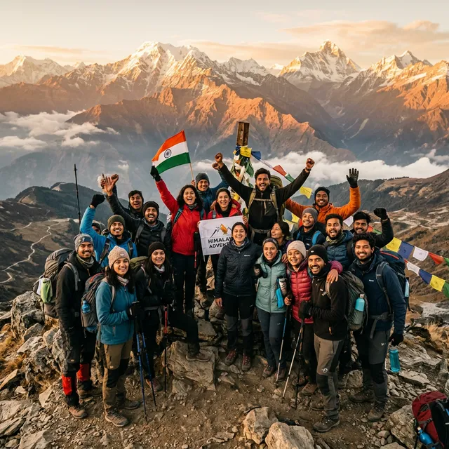 Group trekking